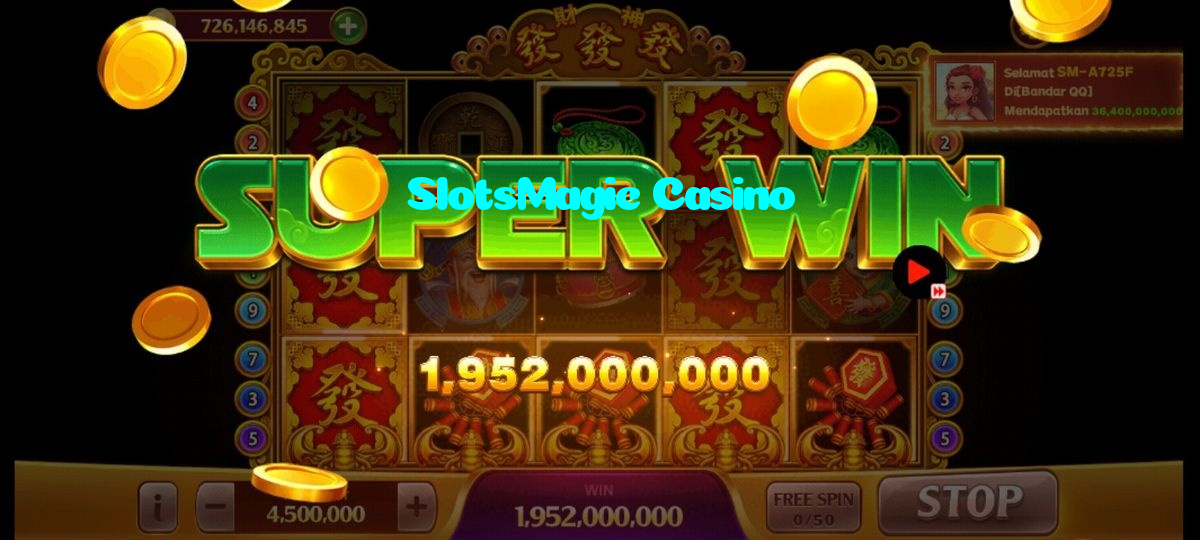 SlotsMagic Casino casino presented on mobile device in Pakistan with slots and live games